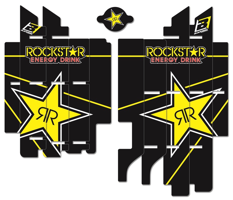 Kit déco de cache radiateur BLACKBIRD Rockstar Energy Suzuki RM-Z450 