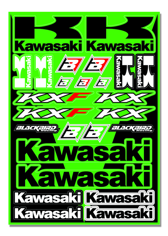 Planche de stickers BLACKBIRD Kawasaki 