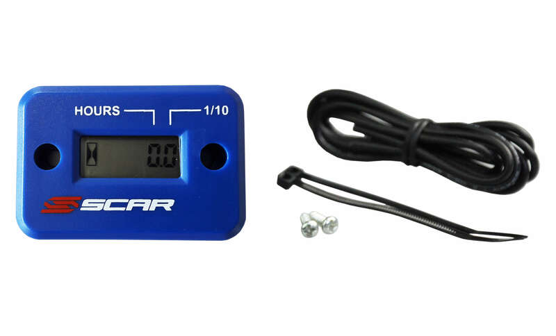 Compteur d'heures SCAR filaire avec Velcro bleu 