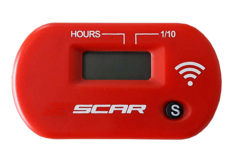 Compteur d'heures SCAR Sans-fil avec Velcro rouge 