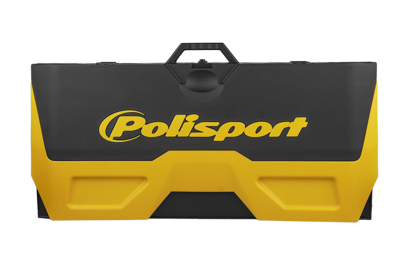 Tapis récupérateur pliable POLISPORT Bike Mat bicolore jaune/noir 