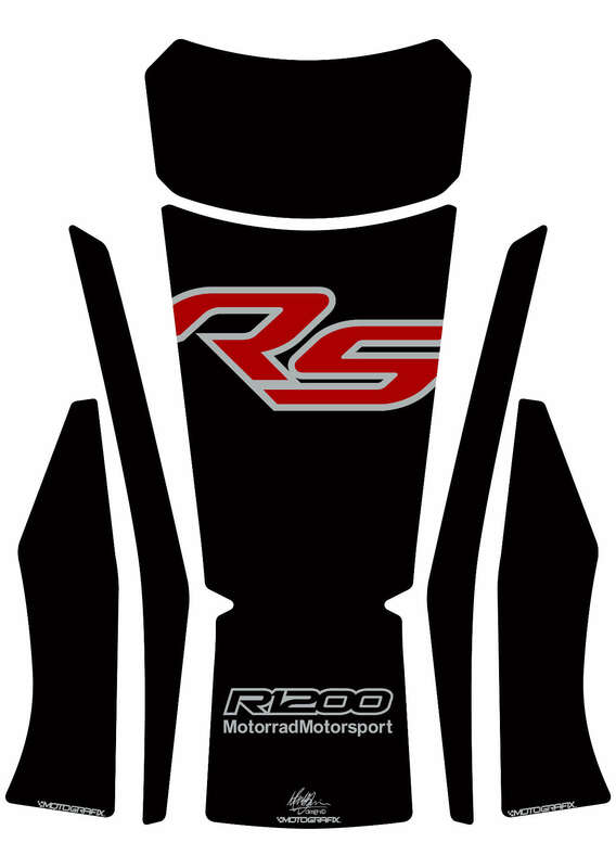Protection de réservoir MOTOGRAFIX 4pcs noir/rouge BMW R 1200 RS