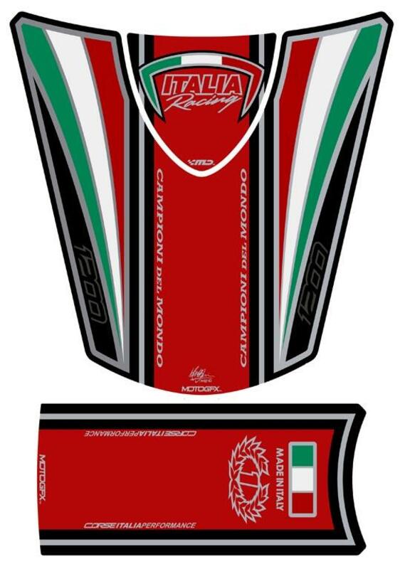 Protection de réservoir MOTOGRAFIX 3pcs rouge Italia Ducati Diavel 1200 