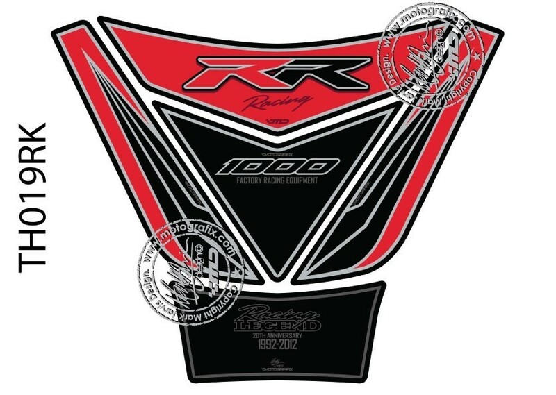 Protection de réservoir MOTOGRAFIX 5pcs rouge/noir Honda CBR1000RR 