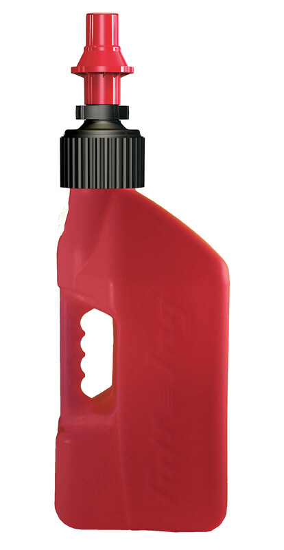 Bidon d'essence TUFF JUG 10L rouge translucide/bouchon rouge 
