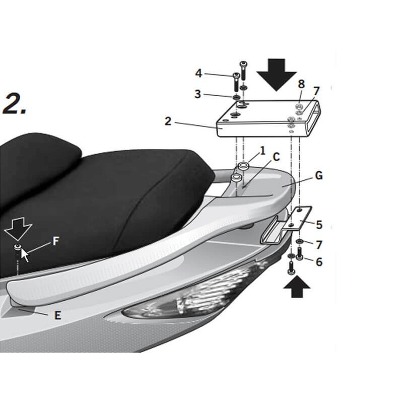 Fixation SHAD Top Master Kymco 