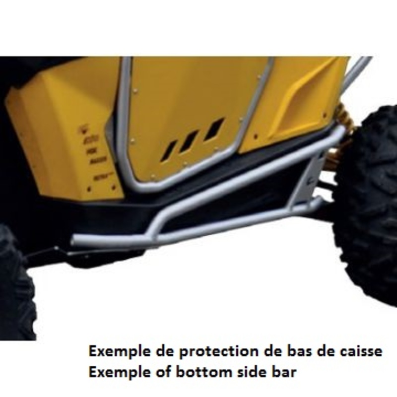 Protection de bas de caisse ART - aluminium Polaris RZR1000XP 