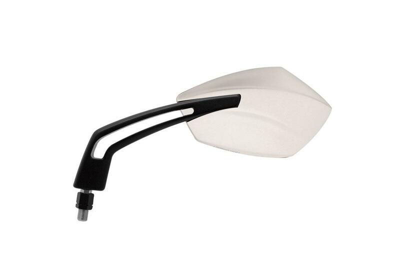 Rétroviseur avec adaptateur inversé BIHR Ride universel M10/125 - noir/blanc 