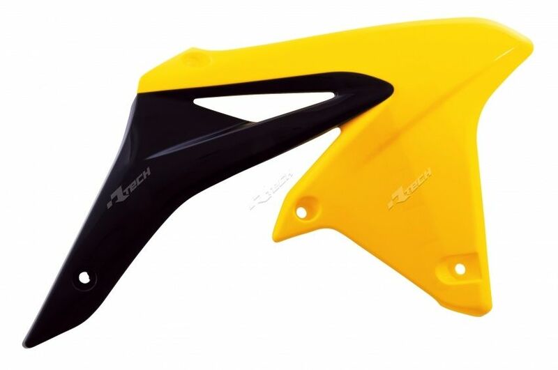 Ouïes de radiateur RACETECH couleur origine (2016) jaune/noir Suzuki RM-Z250 