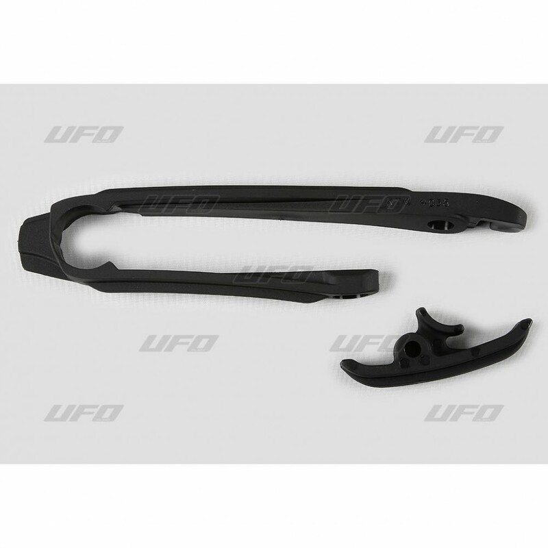 Kit patin de bras oscillant + patin de chaîne inférieur UFO noir KTM 