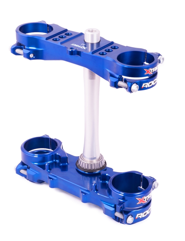 Té de fourche XTRIG ROCS Tech bleu déport 25mm Yamaha YZ125 