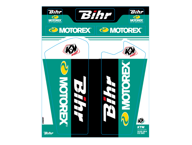 Kit de déco de fourche Bihr/Motorex KUTVEK KTM SX-SXF-EXC 