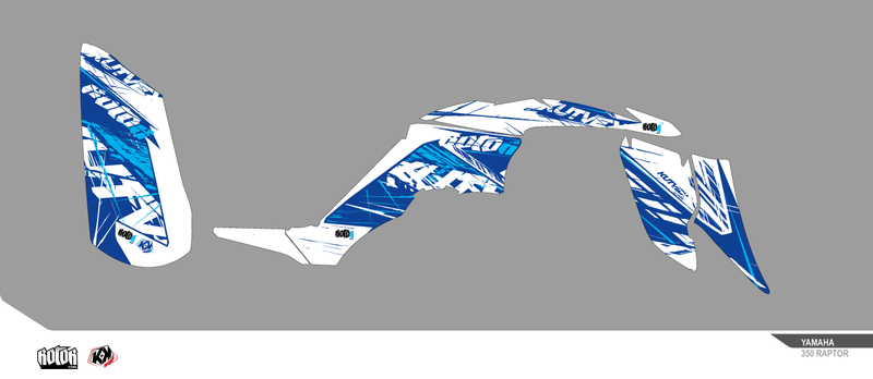 Kit déco KUTVEK Rotor bleu Yamaha Raptor 350 