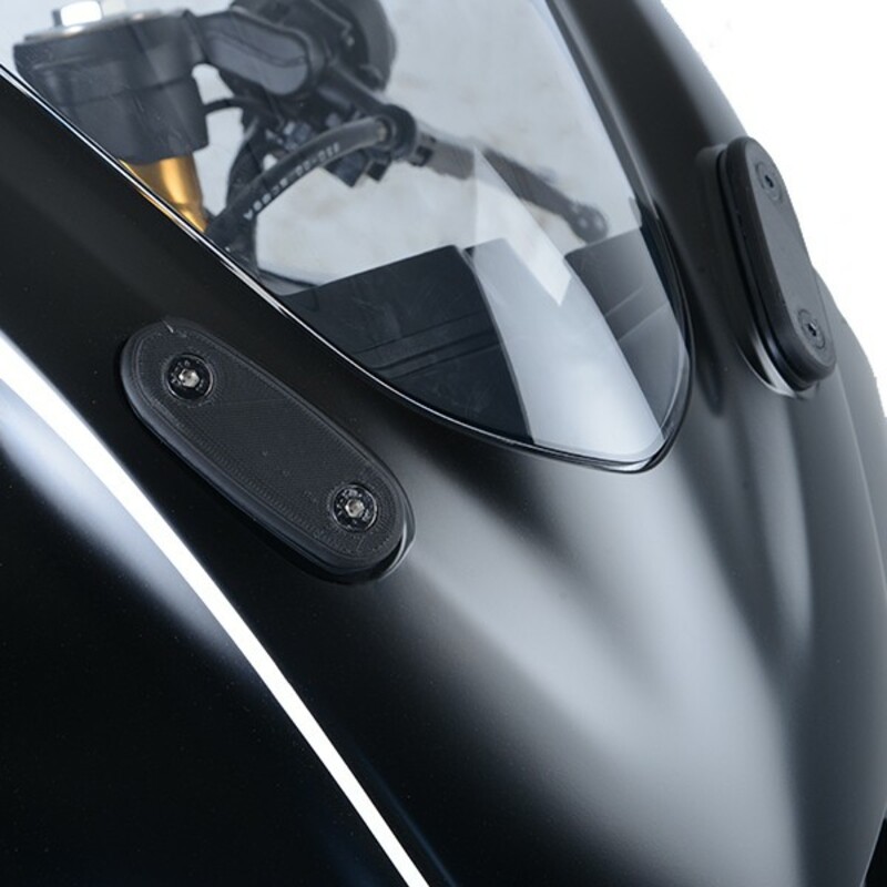 Cache-orifices rétroviseur R&G RACING - noir Yamaha YZF-R125 