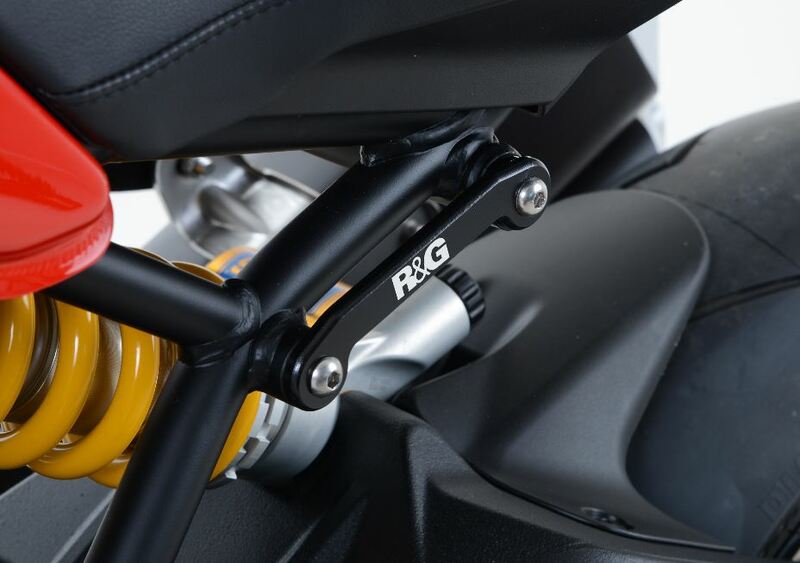 Cache orifice repose-pieds gauche R&G RACING noir Ducati Monster 1200R 