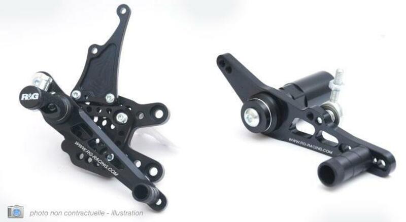Commandes reculées R&G RACING noir Yamaha YZF-R6 