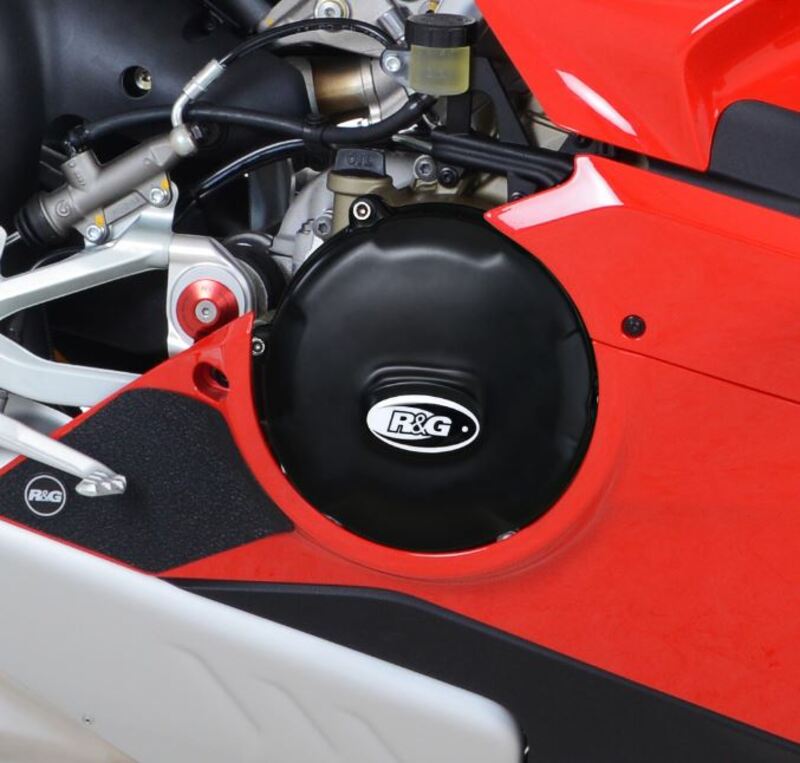 Couvre-carter d'embrayage R&G RACING noir Ducati Panigale V4/V4S 