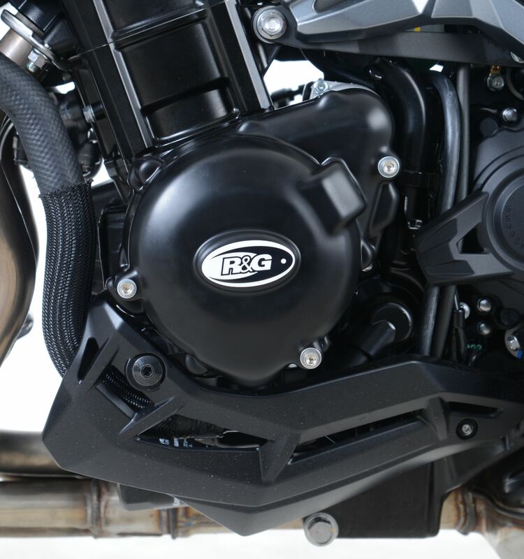Couvre-carter gauche R&G RACING noir Kawasaki Z900 