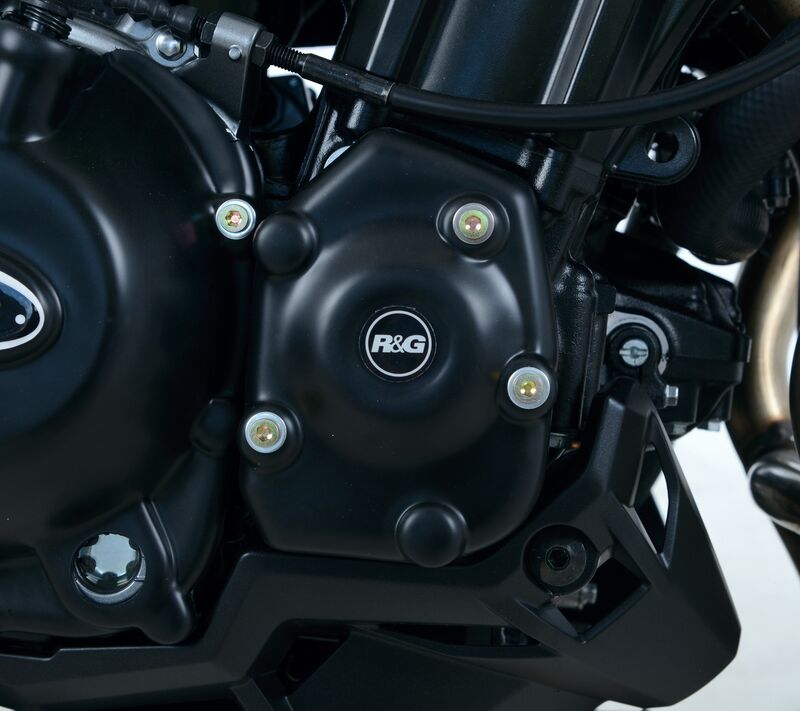 Couvre-carter droit (démarreur) R&G RACING noir Kawasaki Z900 