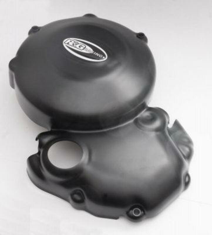 Couvre-carter gauche R&G RACING noir Triumph Daytona/Street Triple 675 