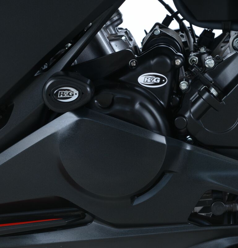 Couvre-carter gauche R&G RACING noir Honda CBR250RR 