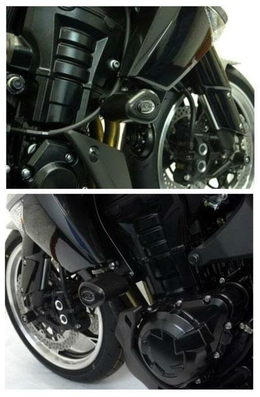Tampons de protection R&G RACING noir Kawasaki Z1000 