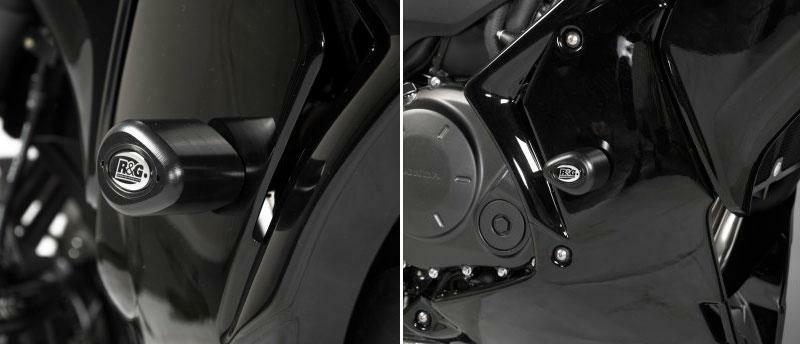 Tampons de protection R&G RACING Aero noir Honda CBF1000F/Travel 
