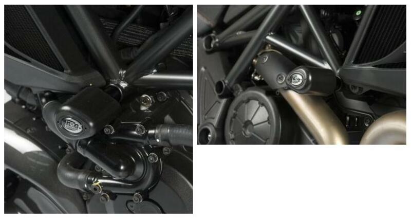 Tampons de protection R&G RACING Aero noir Ducati Diavel 