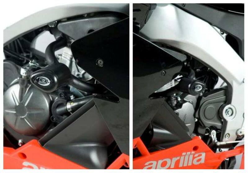 Tampons de protection R&G RACING Aero noir Aprilia RS4 125 
