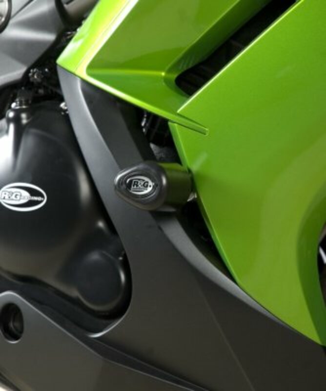 Tampons de protection R&G RACING Aero noir Kawasaki ER6-F 