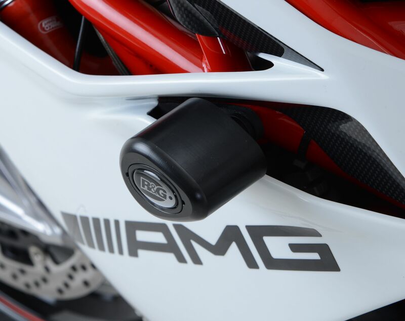 Tampons de protection R&G RACING Aero noir (sans perçage) MV Agusta F4RC 