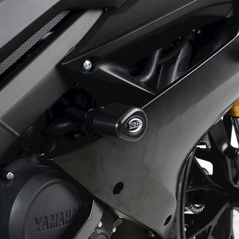 Tampons de protection R&G RACING Aero noir Yamaha YZF-R125 