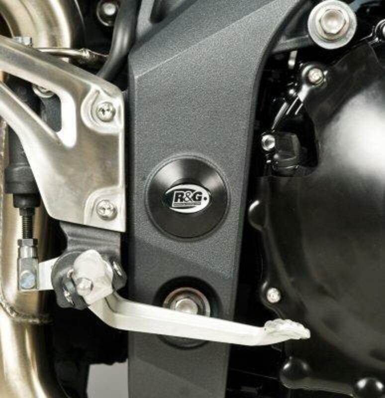 Insert de cadre gauche R&G RACING noir Triumph Speed Triple 1050/Speed 94 