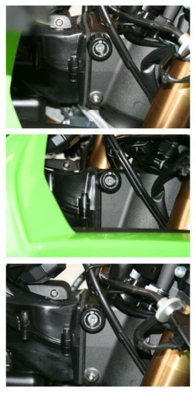 Protections de butée de direction R&G RACING noir Kawasaki ZX-6R/10R 