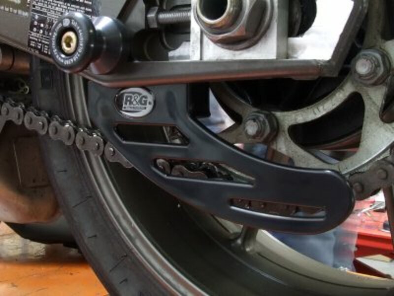 Protège couronne (dent de requin) R&G RACING ABS noir Triumph