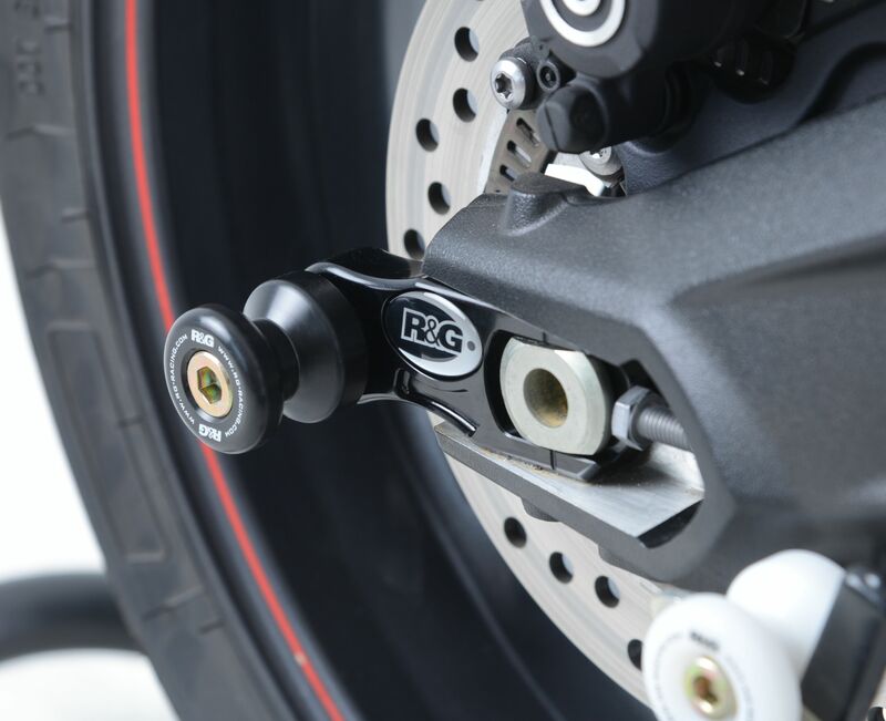 Pions de bras oscillant avec platine R&G RACING noir Triumph 