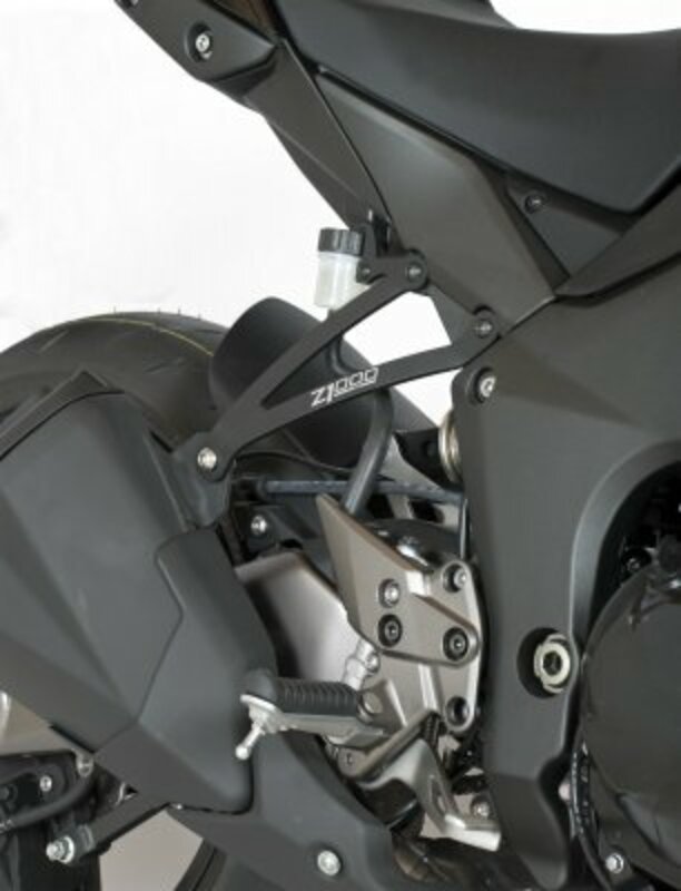 Patte de fixation de silencieux R&G RACING noir Kawasaki Z1000/SX 