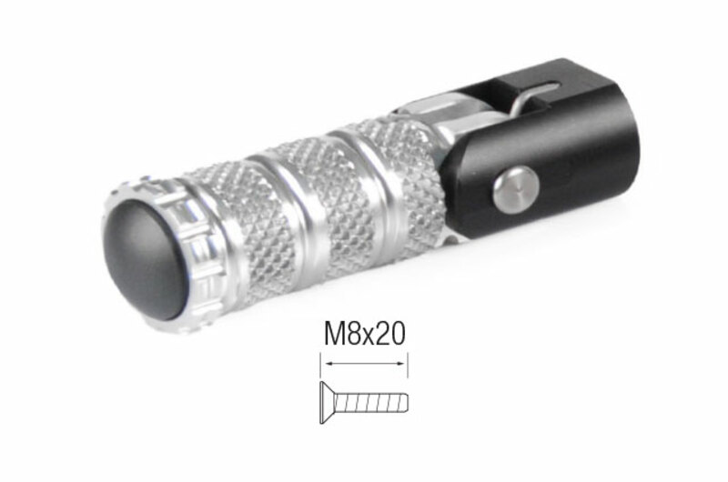 Repose-pieds repliables LIGHTECH M8x20 argent 