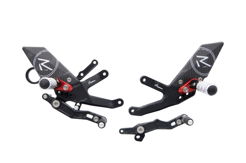 Commandes reculées réglables LIGHTECH Racing - sélection standard/inversée 