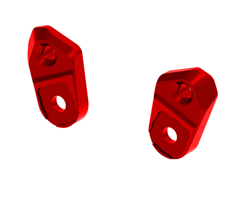 Kit supports de repose pieds LIGHTECH réglable rouge 