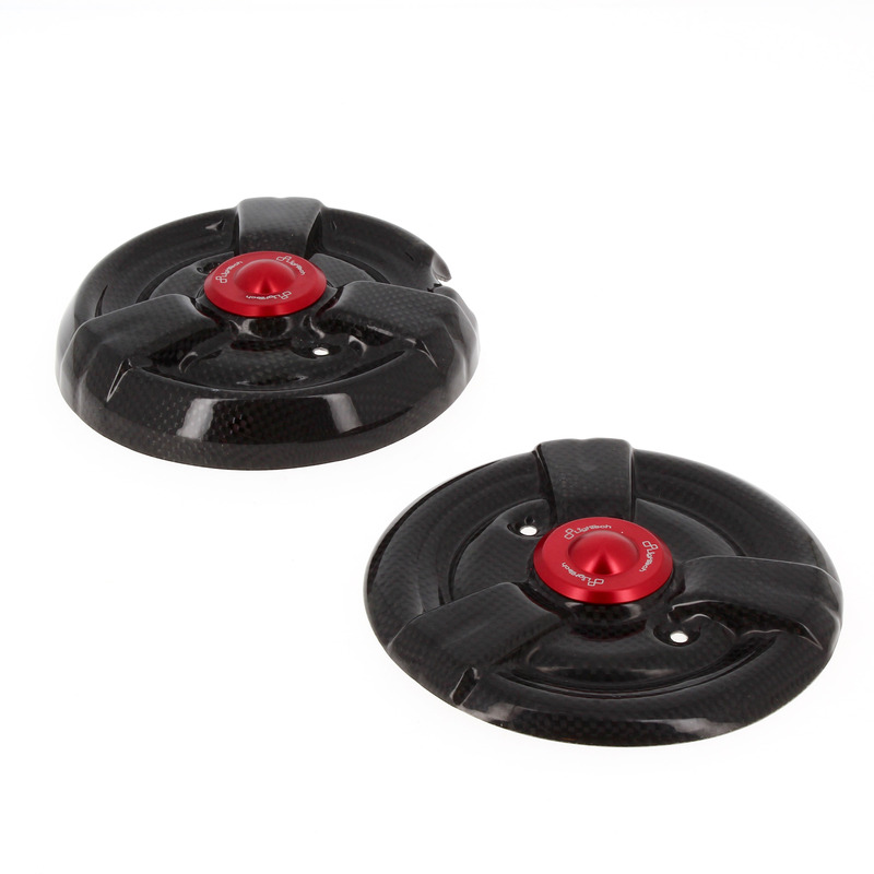 Couvre carter LIGHTECH carbone brillant rouge 