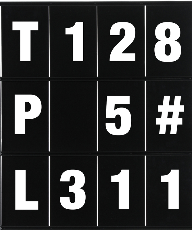 Kit chiffres et lettres LIGHTECH pour panneautage