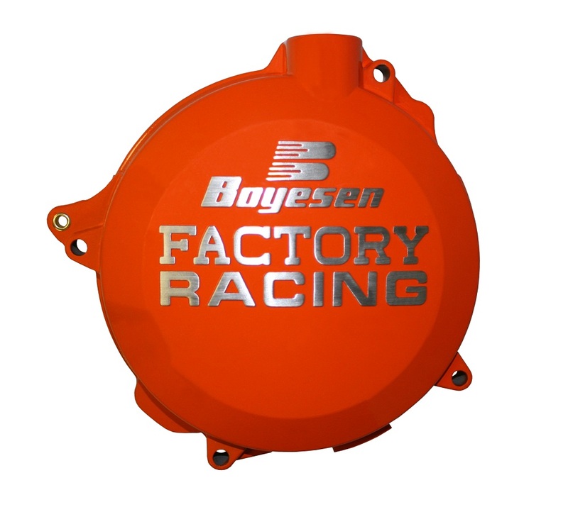 Couvercle de carter d'embrayage BOYESEN Factory Racing orange KTM EXC125/200 