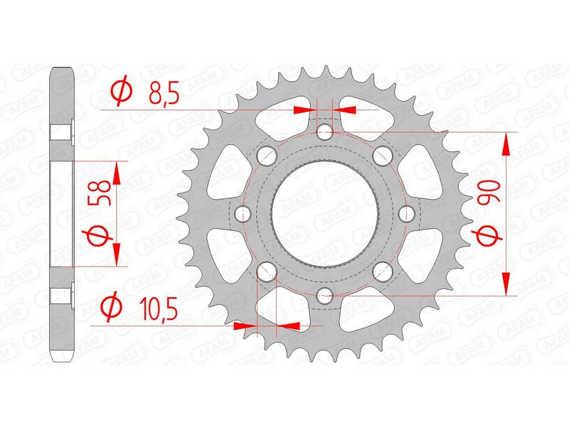 Couronne AFAM acier standard 10201 - 428 