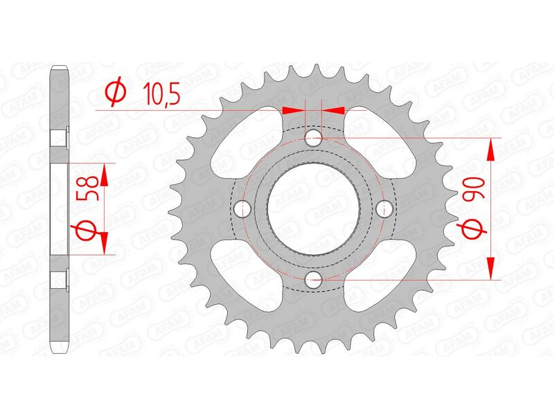 Couronne AFAM acier standard 10214 - 520 