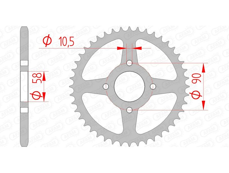 Couronne AFAM acier standard 10221 - 520 