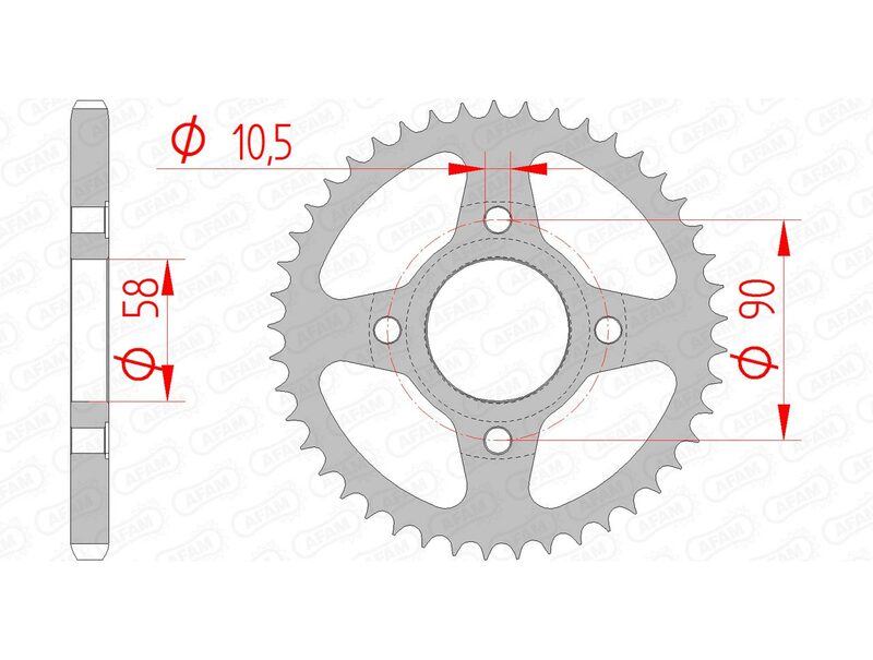 Couronne AFAM acier standard 10223 - 428 