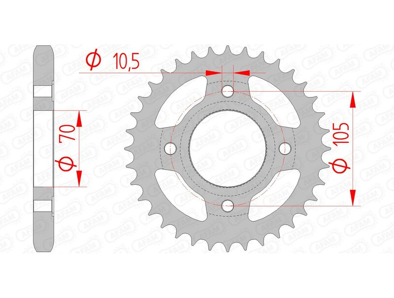 Couronne AFAM acier standard 10401 - 530 