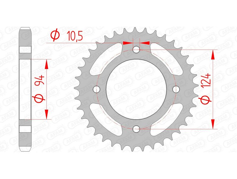 Couronne AFAM acier standard 10505 - 530 