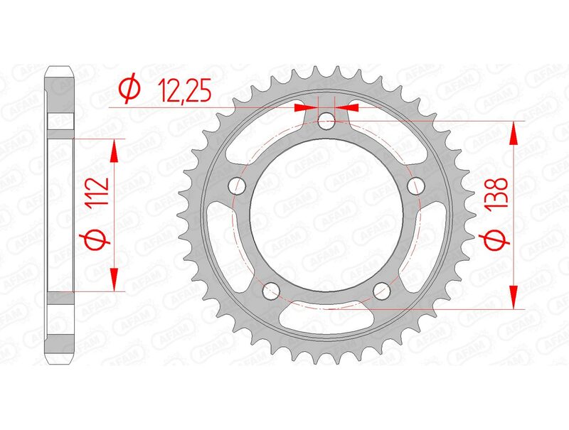 Couronne AFAM acier standard 10508 - 530 